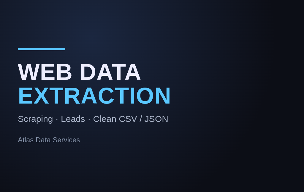 286705I will scrape and extract any website data into clean CSV or JSON